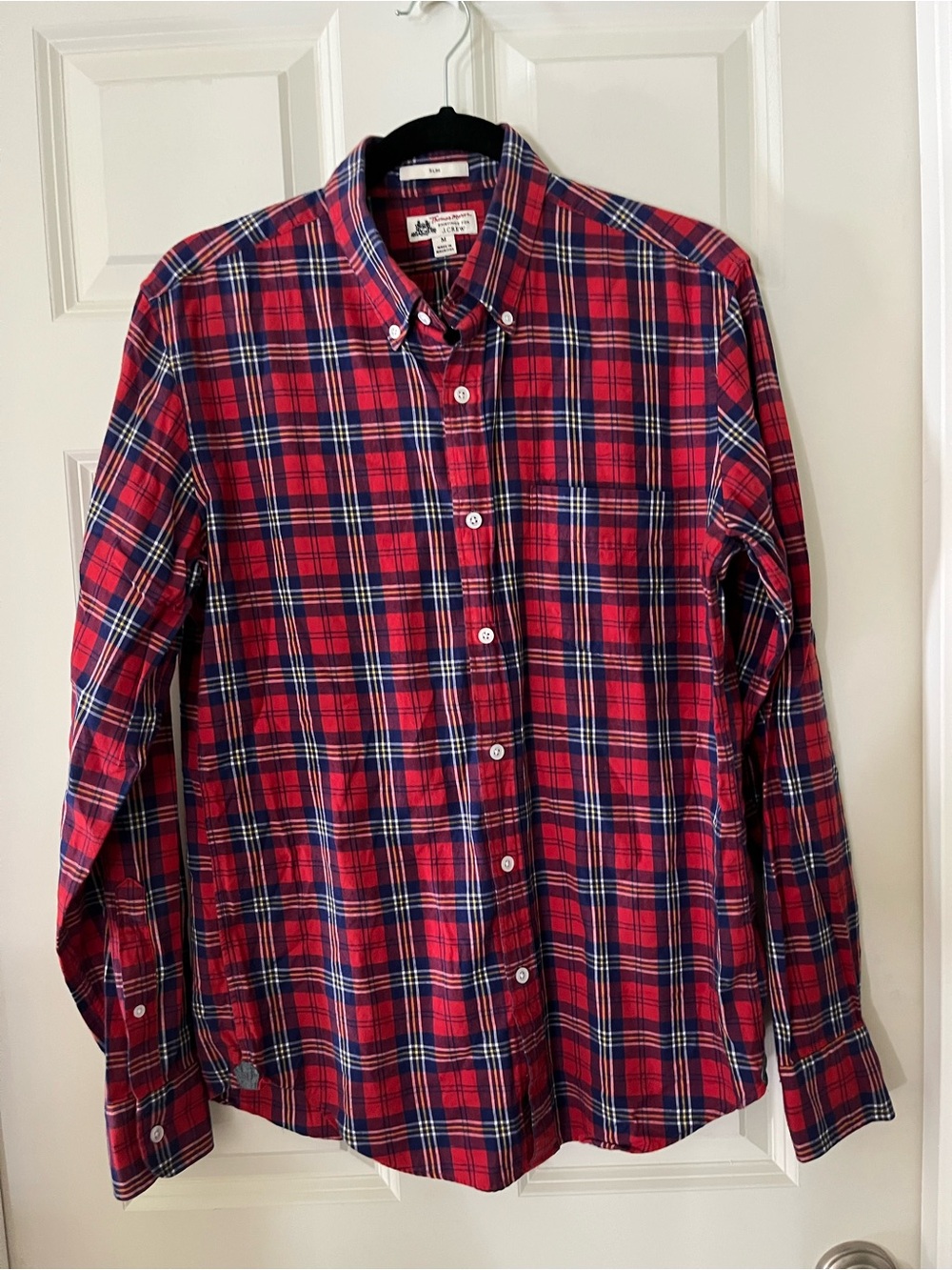 Thomas Mason for J.Crew Men's Slim Fit
Button-Down Shirt - Red/Navy Plaid - Med